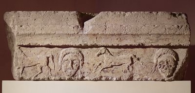 Lintel Frieze with Heads and Horses by Gaulish